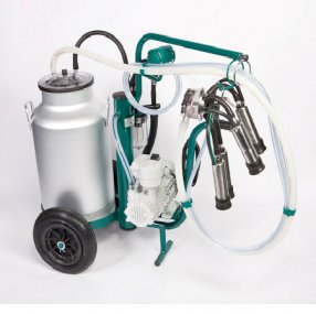 Передвижная доильная установка для коров в комплекте с одним доильным аппаратом.